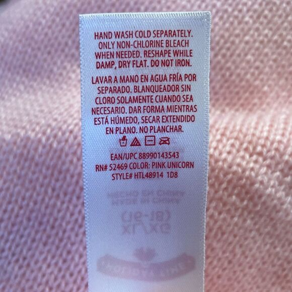 NWT Holiday Time pink unicorn Christmas Sweater size XL - Picture 6 of 6